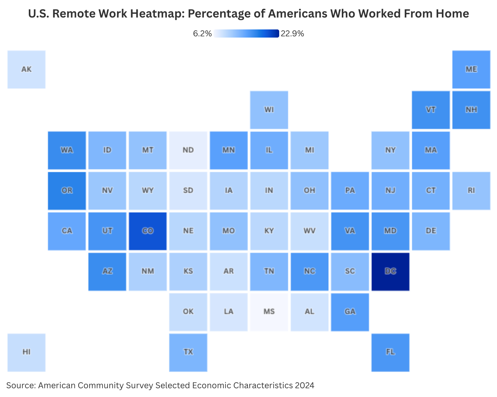 U.S. Remote Work Heatmap